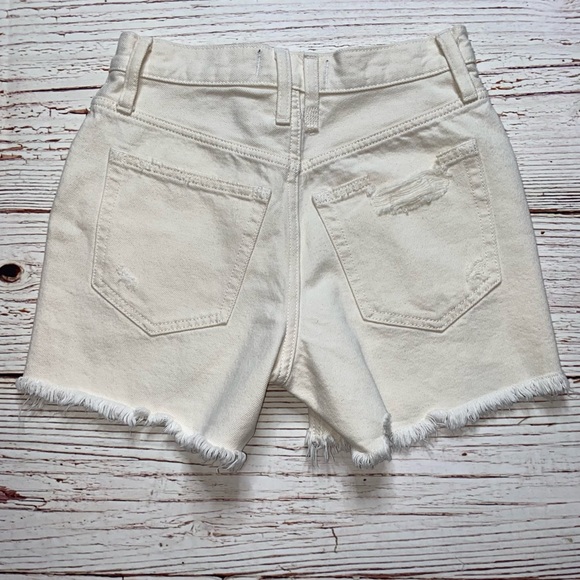 Free People We The Free Loving Good Vibrations Cut Off Jean Shorts Sz 24 - Picture 11 of 14